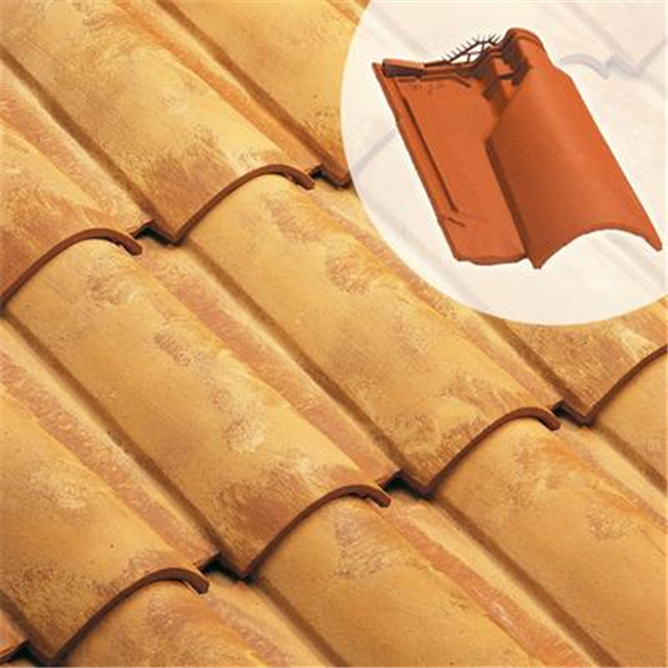 Tuile chatière en terre cuite - Oméga 10 - section aération 33 cm² - Nuancé paille