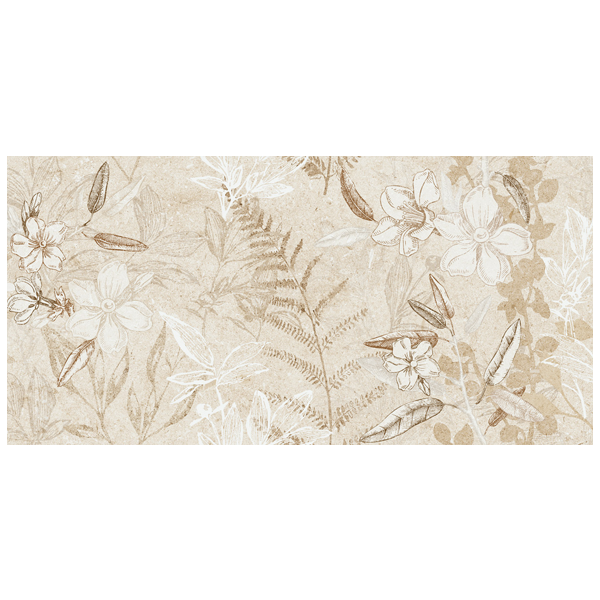 Faïence salle de bain en grès cérame fin rectifié - Mockup - 100,0 CM x 40,0 CM - ép. 7,00 MM - Flores