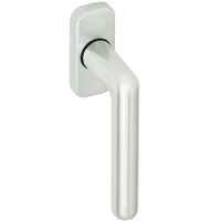 Poignée de fenêtre à béquille sur bloc platine Vachette Golf argent carré 7 mm entraxe 43 mm