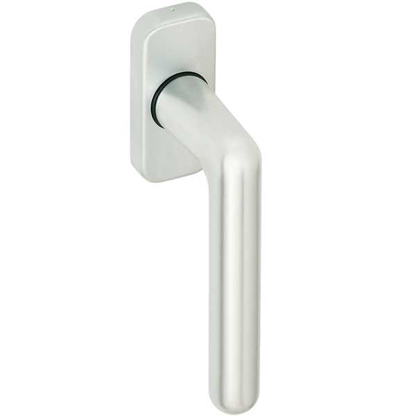 Poignée de fenêtre à béquille sur bloc platine Vachette Golf argent carré 7 mm entraxe 43 mm