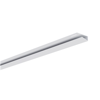 Profil U PVC petite finition côté pour lambris de sous toiture - pose horizontale - Blanc - Longueur 4,00 M