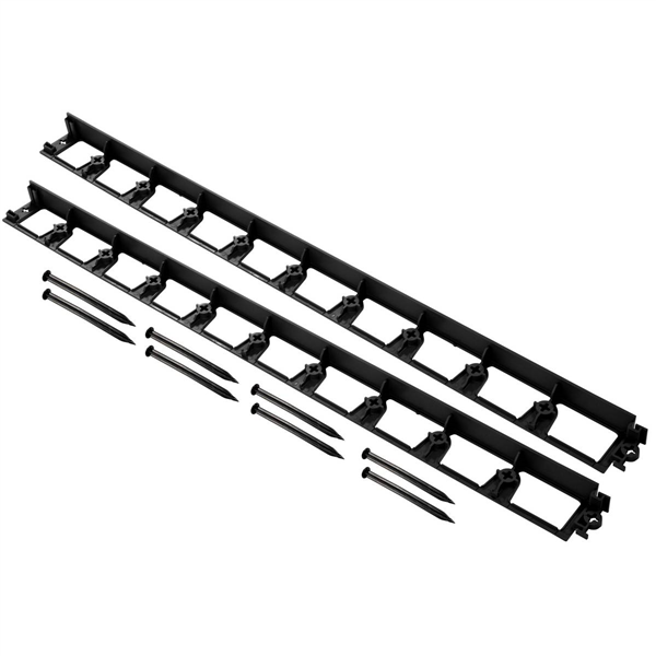 Bordure de délimitation de jardin Jouplast Delima - polyéthylène recyclé anthracite - longueur 240,0 CM