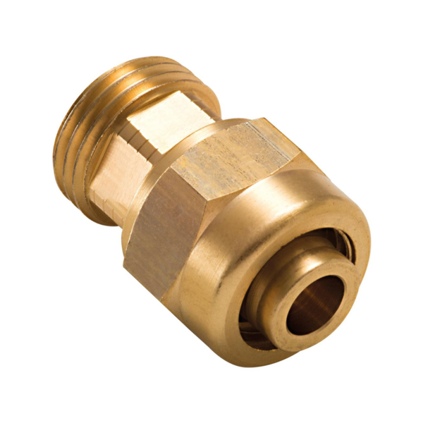 Raccord mâle à écrou tournant tube PER à compression - Diamètre 16 mm - M 15 x 21 - Laiton