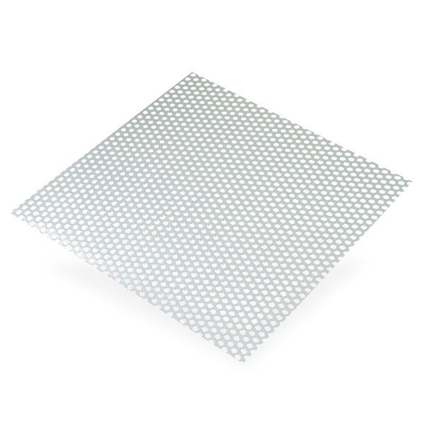Plaque en aluminium brut perforée ronds - diamètre 5 mm - 500 x 250 mm - épaisseur 1 mm CQFD 2016-3542