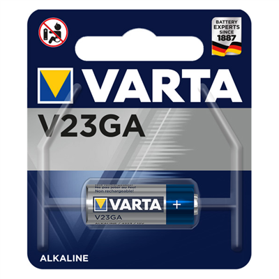 Pile électronique Alcaline V23GA 12V VARTA pour télécommande montre calculatrice