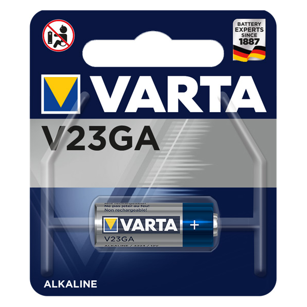 Pile électronique Alcaline V23GA 12V VARTA pour télécommande montre calculatrice