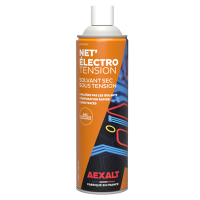 Nettoyant à sec pour contacts électriques sous tension - Net'Électro Tension Aexalt - aérosol de 650 ml
