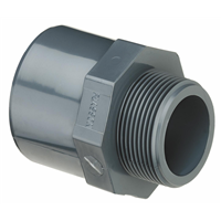 Embout fileté pour fluide sous pression - raccord en PVC-U - 63 / 50 mm - 1"1/2