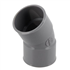 Coude femelle/femelle Nicoll pour évacuation des eaux usées - Diamètre 40 mm - Degré angle 30° - PVC - Gris