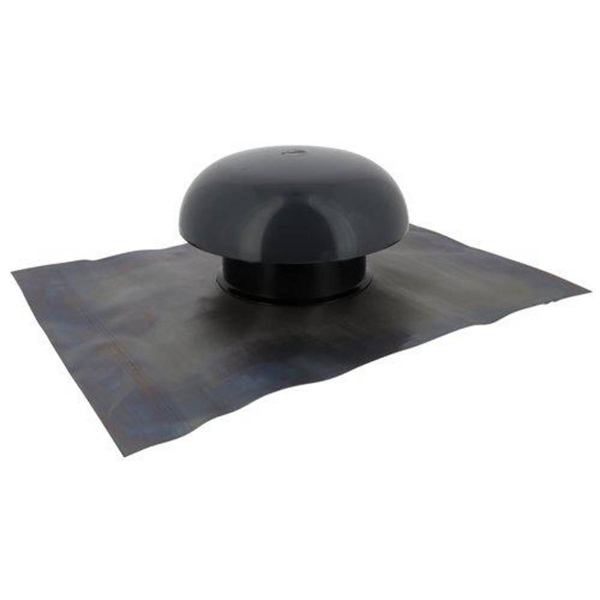 Chapeau de ventilation avec collerette d'étanchéité - diamètre 125 mm - anthracite