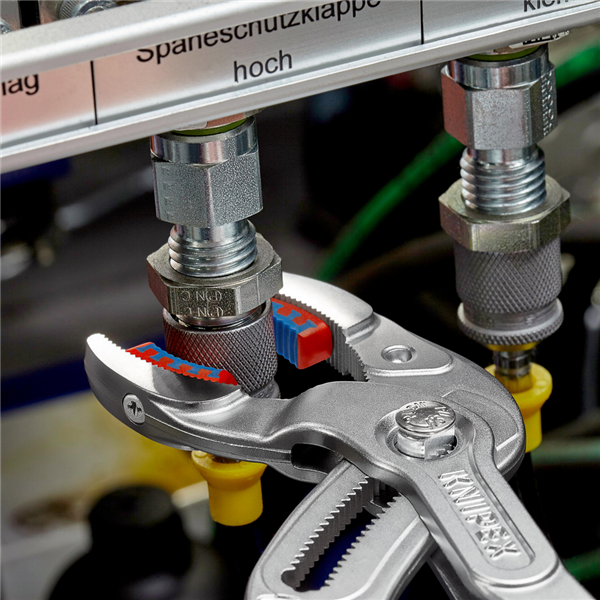 Pince pour siphon, connecteur et tube plastique Knipex - Poignées gainées - Longueur 250 mm