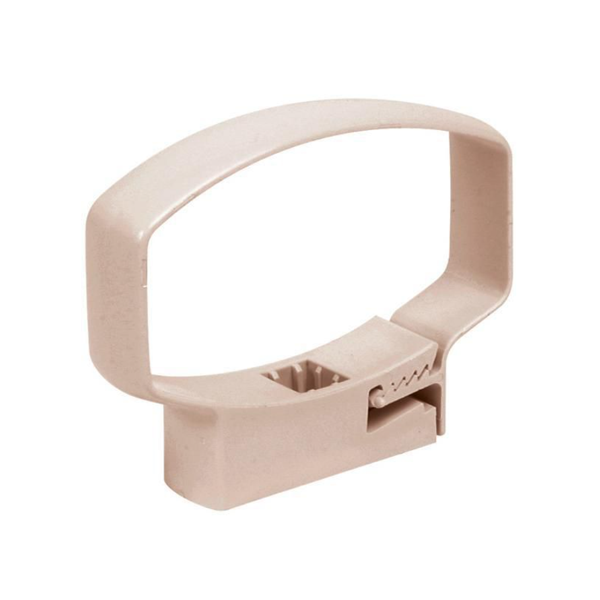 Collier ovoïde PVC pour tube de descente eau pluviale à clipser - 90 x 56 mm - Sable
