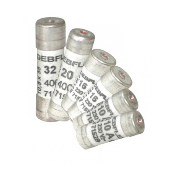 Fusibles céramique avec voyant NF - Diamètre 8.3 à 10.3 mm - Longueur 23 à 38 mm - Lot de 6