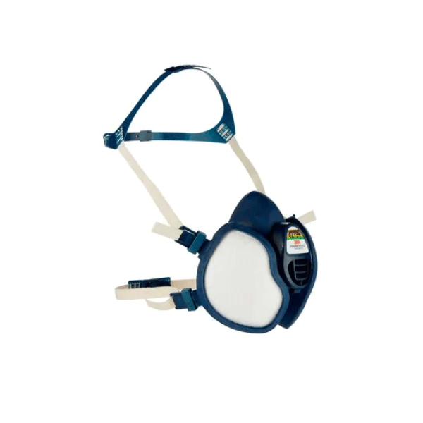 Demi-masque anti-poussière et anti gaz 3M ajustable et prêt à emploi - Série 4000+