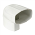 Coude pignon pour tube de descente ovoïde 90 x 56 mm - Angle 90° - Mâle/Femelle - Techtan - Blanc