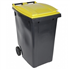 Conteneur Sulo Citybac en PEHD bac gris couvercle jaune 2 roues capacité 360 litres
