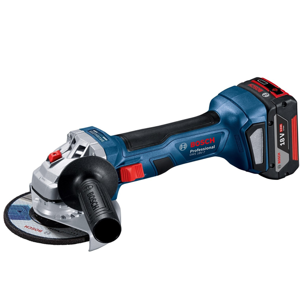 Meuleuse Bosch Ø125mm GWS 18V-7 2 batteries GBA 18V 4,0Ah Chargeur GAL 18V-40 L-Boxx