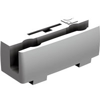 Patin en plastique gris à visser