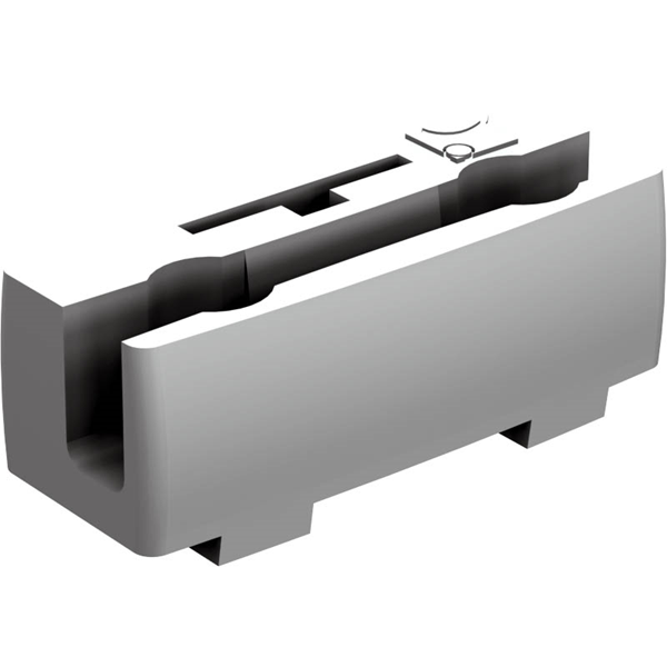 Patin en plastique gris à visser