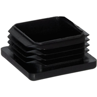 Embout carré entrant noir diamètre extérieur tube 40x40 mm - boîte de 25