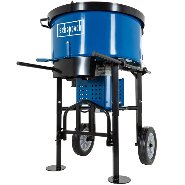 Malaxeur à béton Scheppach CCM130 - moteur électrique de 1600 W - cuve de 120 L