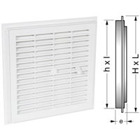 GRILLE MAC.CARREE DEM. FERMETURE 150M