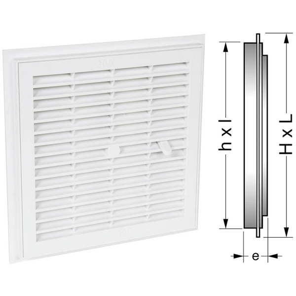 GRILLE MAC.CARREE DEM. FERMETURE 150M