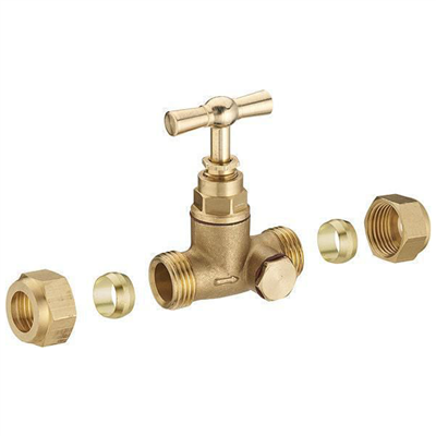 Robinet d'arrêt bicone avec bouchon de purge - diamètre 14 mm