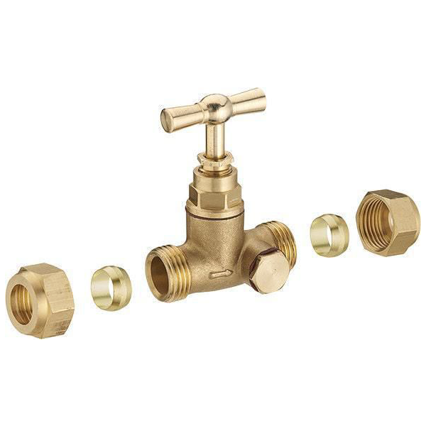 Robinet d'arrêt bicone avec bouchon de purge - diamètre 14 mm