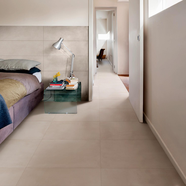 Plinthe de carrelage effet béton en grès cérame émaillé - Replace - 60,0 CM x 7,0 CM - ép. 8,50 MM - Beige