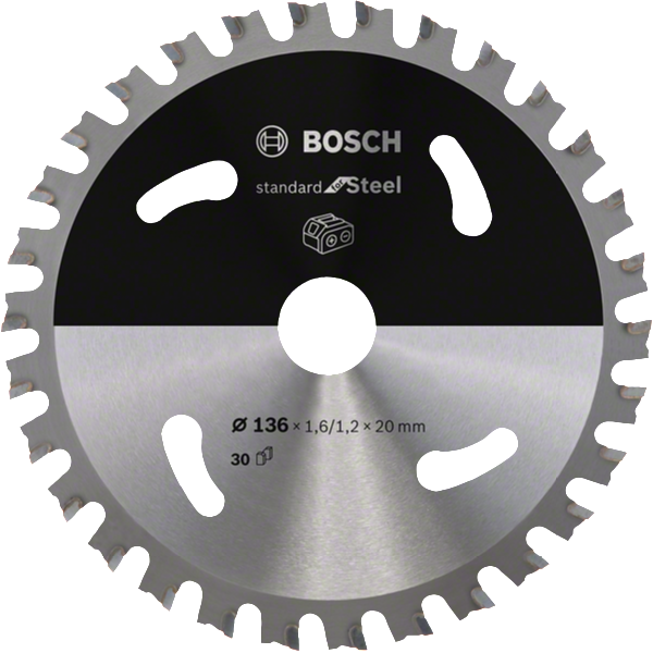 Lame scie circulaire Bosch for Steel finition 136x20x1,6mm 30 dents