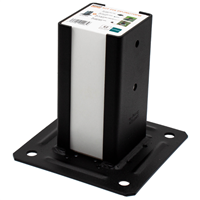 Pied de poteau carré ouvert Simpson PPJNC90PB pour poteau de 90 x 90 mm - noir - prêt à fixer