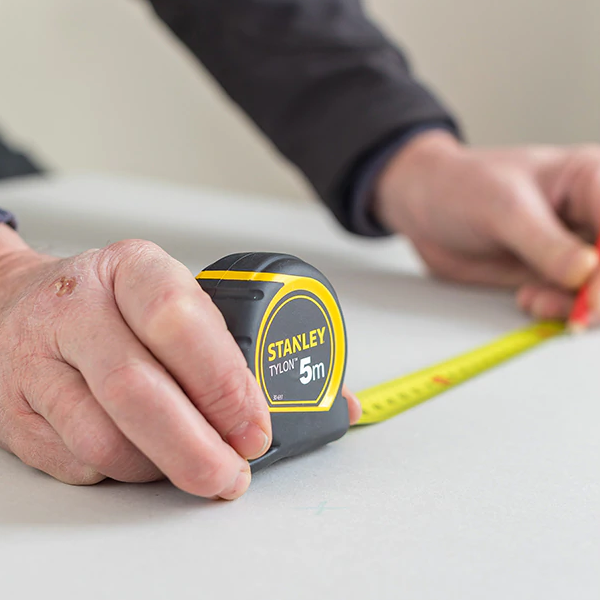 Mesure mètre à ruban Stanley Tylon bi-matière 3 mètres x 12,7 mm classe 2
