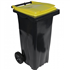 Conteneur Sulo Citybac en PEHD bac gris couvercle jaune 2 roues capacité 120 litres
