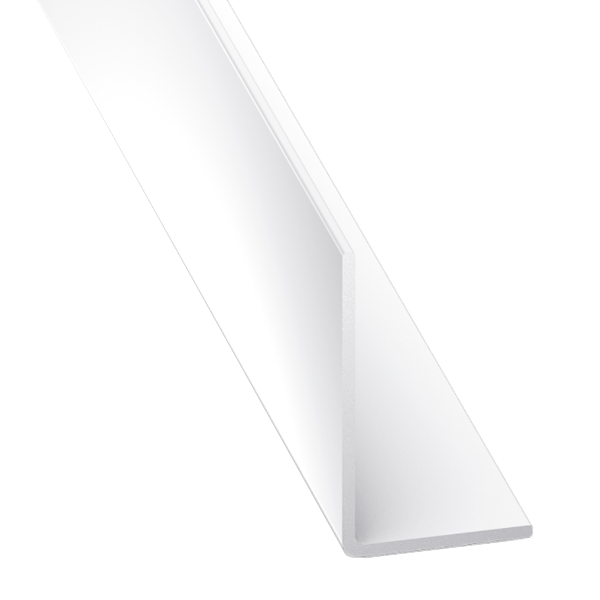 Cornière d'angle inégale PVC blanche - 20 x 30 mm - longueur 2.6 mètres