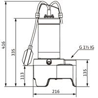 Pompe submersible Wilo-Rexa MINI3-V04.11/M06-523/A-10M (3094012)