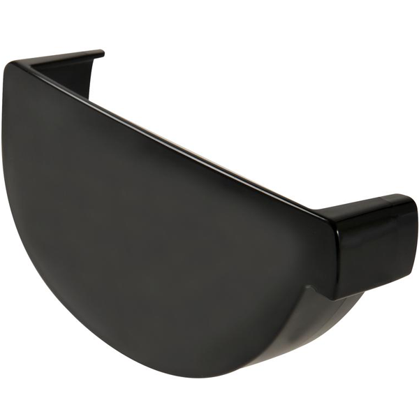 Fond de gouttière gauche Nicoll FG29 pour gouttière demi-ronde Vodalis LG29 - Techtan Anthracite