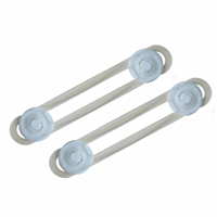 Bloque placard souple de sécurité - Fixation adhésive - Nordlinger Pro - Plastique transparent - Lot de 2