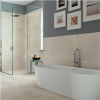 Carrelage intérieur effet béton en grès cérame - Codec - 60,0 CM x 60,0 CM - ép. 8,00 MM - Blanc