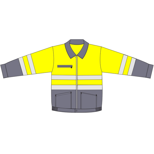Blouson haute visibilité PBV Vision II jaune fluo et gris taille 2