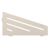 Étagère murale pour salle de bain en aluminium - tablette d'angle - Design Wave - 29,5 x 15 cm - ép. 4 mm - Ivoire finition structurée Mat
