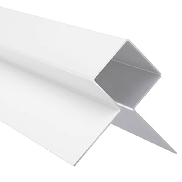 Baguette d'angle sortant aluminium 30 x 30 blanc 3 m