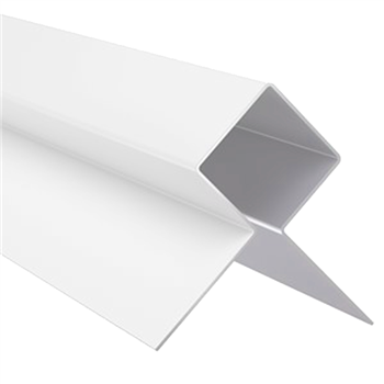 Profilé d'angle extérieur MetalTrim pour bardage Hardie Plank - aluminium laqué Blanc arctique - longueur 3 M