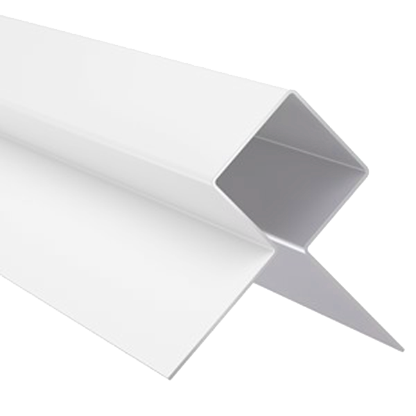 Profilé d'angle extérieur MetalTrim pour bardage Hardie Plank - aluminium laqué Blanc arctique - longueur 3 M