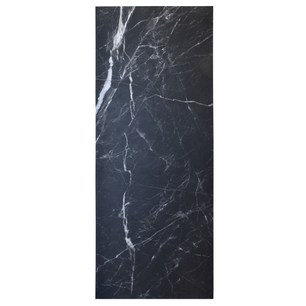 Panneau mural effet marbre étanche - 250 x 100 cm - Noir - ép. 3 mm
