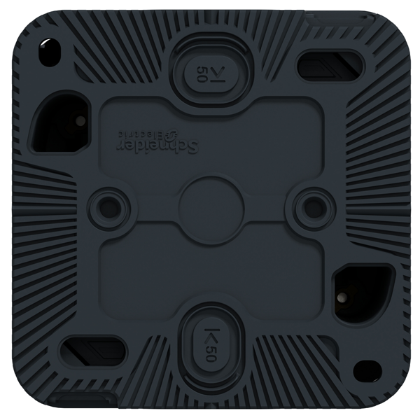 Prise de courant 2P+T en saillie Schneider Mureva Styl complète - IP55 - IK08 - gris anthracite - 16A 250V