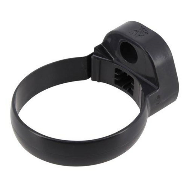 Collier à bride Nicoll pour tube de descente cylindrique - À clipser - Diamètre 80 mm - PVC - Gris anthracite