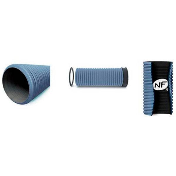 TUBE TUYAU PEHD ASSAINISSEMENT ANNELE CR8/SN8 D500 INTERIEUR NF (6M)