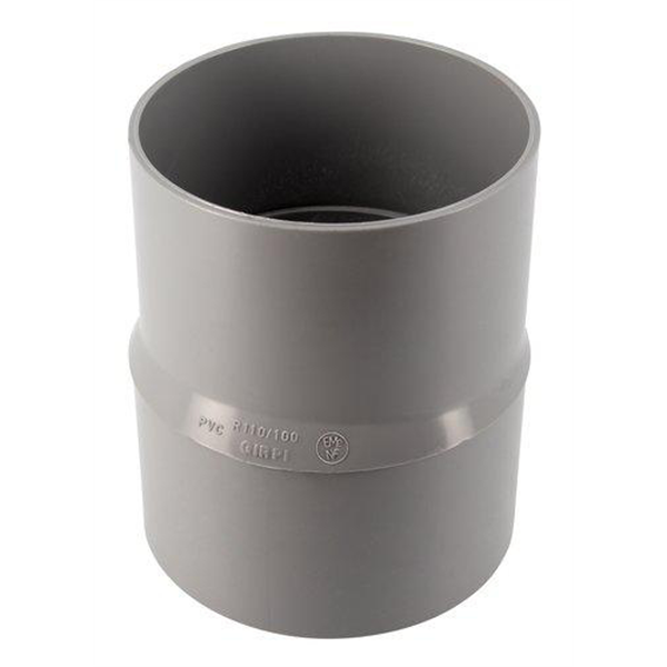 Réduction extérieure excentrée PVC pour évacuation d'eau - mâle/femelle - Ø 110/100 mm
