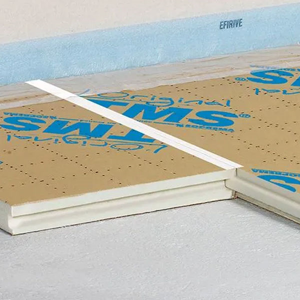 Panneau d'isolation du sol TMS Isolant - chape avec ou sans plancher chauffant - mousse PU - 1,2 x 1 m - 80 mm